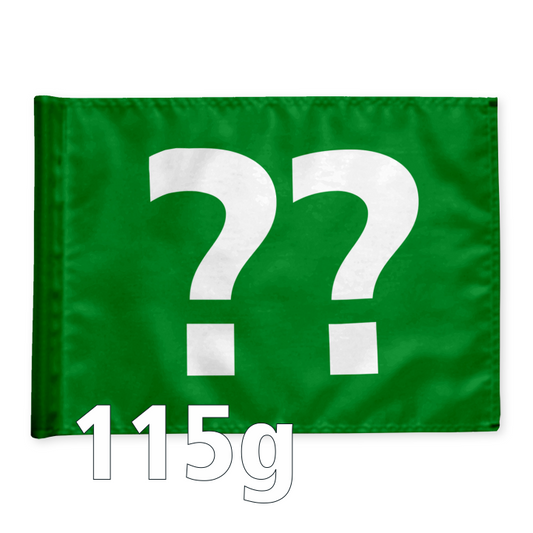 Stykvis Golf Flag, grøn, valgfri nummer, 115 gram