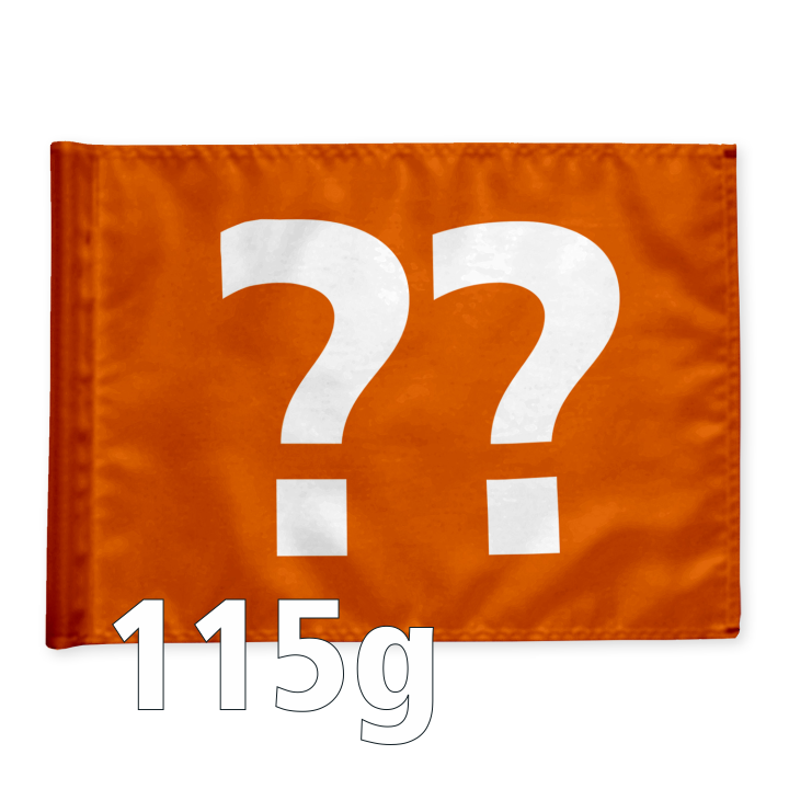 Stykvis Adventure Golf Flag, orange, valgfri nummer, 115 gram