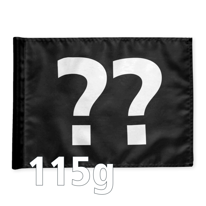 Stykvis Adventure Golf Flag, sort, valgfri nummer, 115 gram