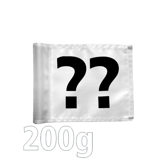 Stykvis Puttinggreen Flag, enkeltsidet, hvid, valgfrit nummer, 200 gram