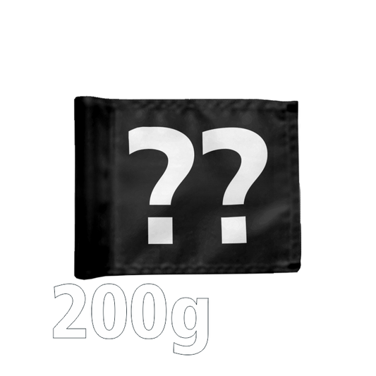 Single puttinggreen flag, double-sided, black, optional hole number, 200 gram