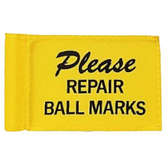 Placeringsflag, Gul/Sort tekst, nylon