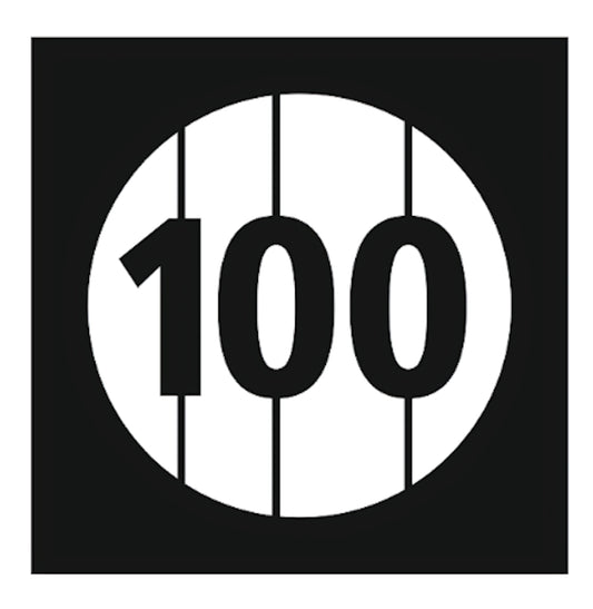 100 meter distance template for spray painting on grass