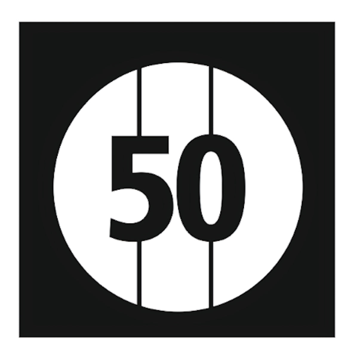 50 meter distance template for spray painting on grass