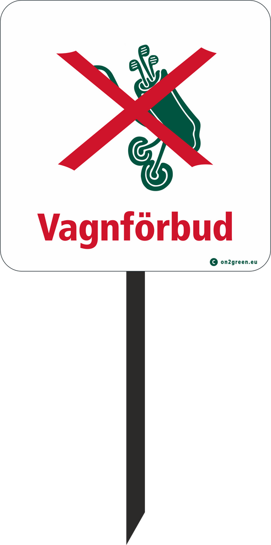 SE: Golfskilt: Vognforbud