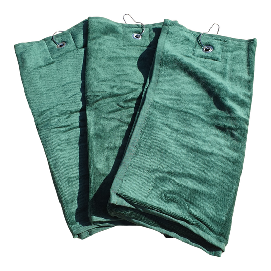 Golf Towel, green cotton