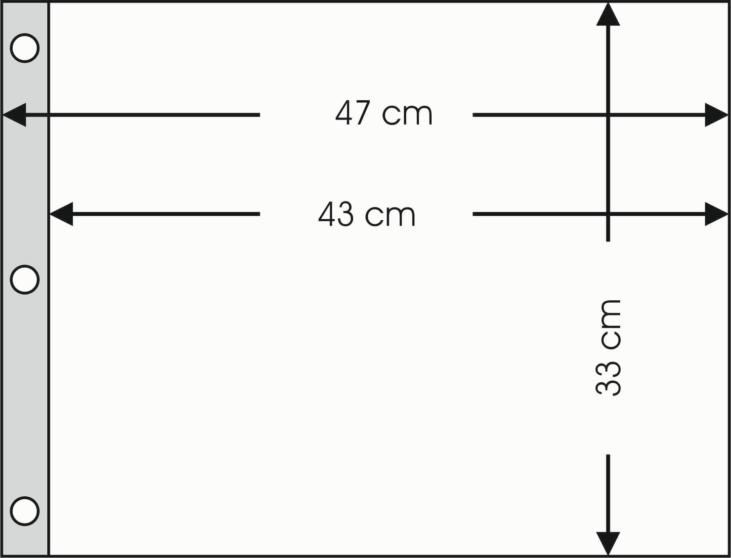 Green flag with grommets, white