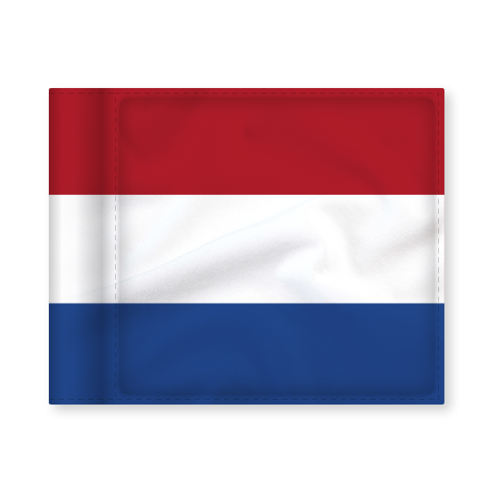 Puttinggreenflag Holland, afstivet, 200 gram flagdug.
